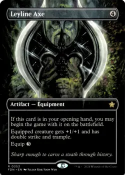 MTG Leyline Axe (Borderless) Normal NM Foundations Magic 353 - Image 1