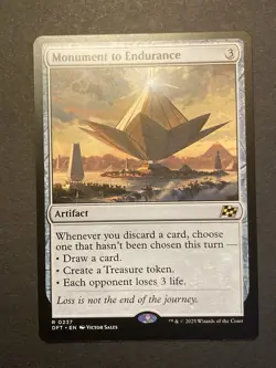 1x Monument to Endurance - Aetherdrift (DFT) Magic the Gathering - Image 1