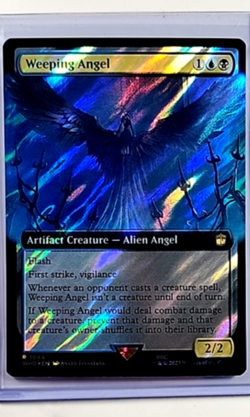 MTG Magic the Gathering WHO Doctor Who Extended Art Surge Foil Weeping Angel - Image 1