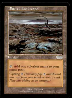 MTG Blasted Landscape LP Light Play Urza's Saga [1453] - Image 1