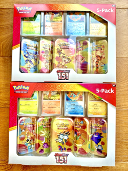 Pokemon Scarlet & Violet 151 5-Pack Mini Tins w/4 Promos, Costco Bundle Lot Of 2 - Image 1
