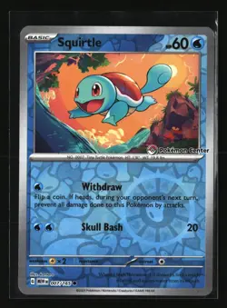 Pokemon SQUIRTLE 007/165 Stamped Promo (Pokemon Center Exclusive) NM/Near Mint - Image 1