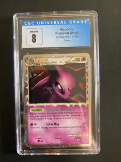 POKEMON TCG ESPEON PRIME 81/90 HG&SS UNDAUNTED HOLO CGC 8!! - Image 1