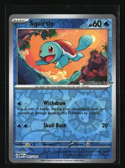 Pokemon SQUIRTLE 007/165 Stamped Promo (Pokemon Center Exclusive) NM/Near Mint - Image 1