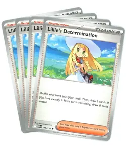x4 Lillie's Determination Playset 119/132 - Mega Evolution Pokemon NM/M English - Image 1
