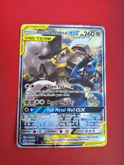 Lucario & Melmetal GX SM192 Black Star Promo 2019 Tag Team Pokemon (Damaged) - Image 1