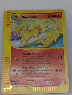 Ninetales H19/H32 Aquapolis Holo Rare Pokemon TCG Nintendo e-reader MP - Image 3