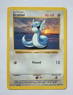 Pokemon - Dratini - Base Set Shadowless 26/102 - Uncommon - LP - Image 1