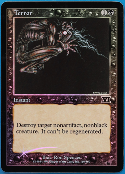 Terror (FNM Promo) FOIL Friday Night Magic 2000 NM Rare CARD (502018) ABUGames - Image 1