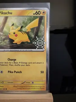 PIKACHU - 025/165 Holiday Calendar Promo - Cosmos Holo - Pokemon TCG Card - Image 3