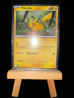 PIKACHU - 025/165 Holiday Calendar Promo - Cosmos Holo - Pokemon TCG Card - Image 4