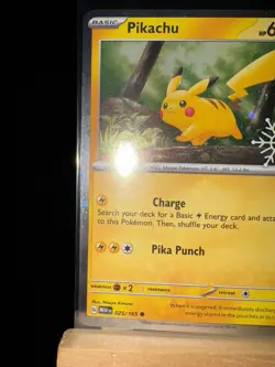 PIKACHU - 025/165 Holiday Calendar Promo - Cosmos Holo - Pokemon TCG Card - Image 5