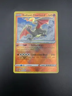 Pokemon TCG Radiant Charizard Crown Zenith Holo Card 020/159 Radiant Rare NM - Image 1