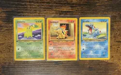 1st Edition Neo Genesis - Johto Starters WOTC Vintage Pokemon Cards - NM - Image 1
