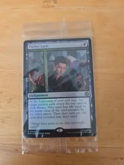 Prerelease FOIL PARKER LUCK mtg SEALED Spider-Man Rare PROMO - Image 1