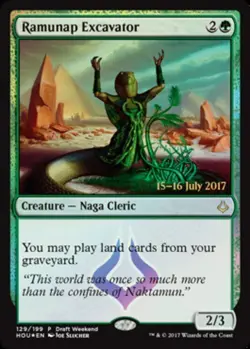 MTG magic cards 1x Ramunap Excavator - Foil - Launch Draft Weekend Promo Unique - Image 1