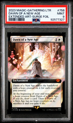 2023 MTG Magic the Gathering Lord of Rings Surge Foil Dawn of A New Age PSA 9 - Image 1