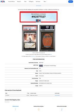2023 MTG Magic the Gathering Lord of Rings Surge Foil Dawn of A New Age PSA 9 - Image 4