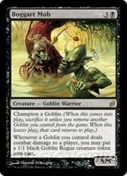 BOGGART MOB Lorwyn MTG Black Creature - Goblin Warrior RARE - Image 1