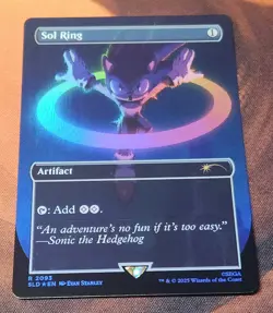 1x FOIL Sol Ring MTG SLD Sonic The Hedgehog Secret Lair NM - Image 1