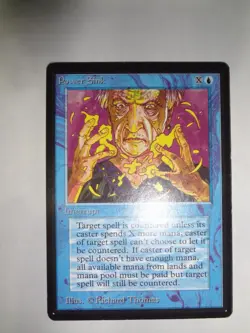 MTG MAGIC THE GATHERING CARD ORIGINAL ENGLISH BETA CRIMPED POWER SINK MISPRINT - Image 1
