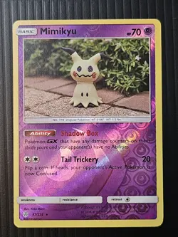 Pokemon Card Mimikyu Cosmic Eclipse Reverse Holo Rare 97/236 Near Mint - Image 1