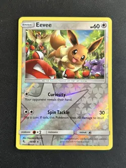 Eevee 48/68 - Sun & Moon Hidden Fates Reverse Holo Pokemon Card - Image 1