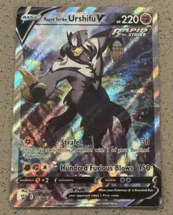 Rapid Strike Urshifu V153/163 Alternate Full Art Battle Styles Holo Pokemon Card - Image 2