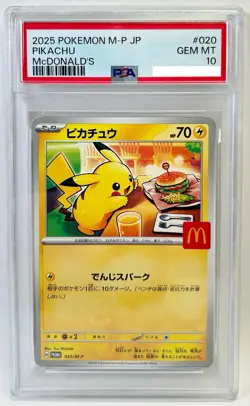 PSA 10 Pikachu 020/M-P McDonald's Happy Set Promo 2025 Pokemon Card Japanese - Image 1