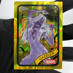 Marvel Card Dazzler 52 Yellow Lava Refractor Topps Chrome 2025 [NM] - Image 2
