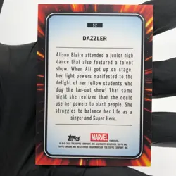 Marvel Card Dazzler 52 Yellow Lava Refractor Topps Chrome 2025 [NM] - Image 3