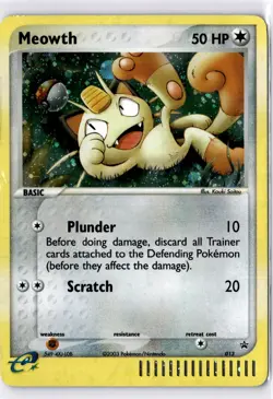 Meowth - 013 - Pokemon Wizards Black Star Promo Card Holo NM E Reader - Image 1