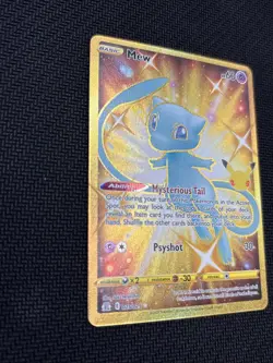 Celebrations Mew Full Art Ultra Rare Gold Holo 25/25 Pokemon Card NM - Image 2