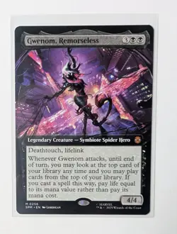Gwenom, Remorseless (Extended Art) Marvel's Spider-Man MTG Magic non-Foil - Image 1