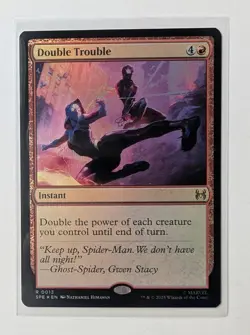 Double Trouble FOIL MTG Spiderman Eternal Magic Card Red Rare - Image 1