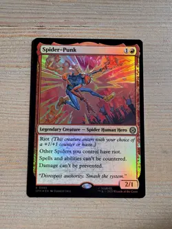 Spider-Punk - 92 - MTG: Marvel’s Spider-Man: Eternal-Legal - Rare - FOIL - Image 1