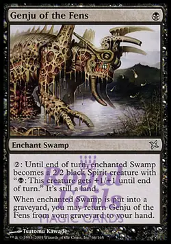 Genju of the Fens 1x FOIL BOK MTG Betrayers Kamigawa Uncommon MINT black - Image 1