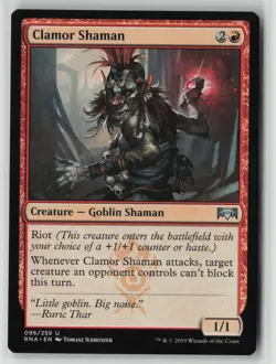 MTG Clamor Shaman #96 Uncommon Ravnica Allegiance Near Mint or Better - Image 1