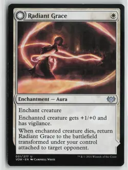 MTG Radiant Grace/Radiant Restraints #031/277 Unc Innistrad Crimson Vow NM - Image 1