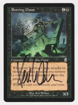 Signed Rotting Giant Proof HP Odyssey Artist Kev Walker 2001 MTG Magic AP Zombie - Image 1