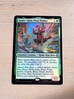 Spider-Ham, Peter Porker - 114 - MTG: Spider-Man: Eternal-Legal - Rare - FOIL - Image 1
