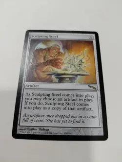 x1 SCULPTING STEEL Mirrodin Rare Artifact NM MTG Magic the Gathering Cards - Image 1