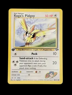 Pokemon TCG Koga's Pidgey 80/132 Gym Challenge 1st Edition Regular - Image 1