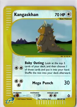 Kangaskhan 88/147 Reverse Holo Aquapolis E Reader Series Pokemon SUPER CLEAN! - Image 1