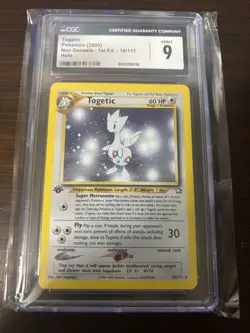 2000 Pokemon 1st edition Neo Genesis Togetic holo #16 CGC 9 - Image 1