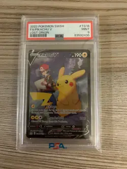 Pokemon Pikachu V Lost Origin TG16/TG30 PSA 9 MINT! - Image 1