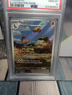 2024 POKEMON TEF EN-TEMPORAL FORCES ILLUSTRATION RARE #175 MUDSDALE PSA 10 - Image 2