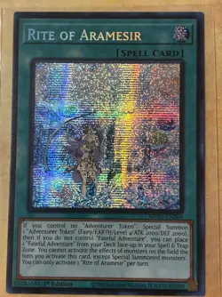 Yugioh Rite of Aramesir MP23-EN264 Prismatic Secret Rare 1st Edition NM - Image 1