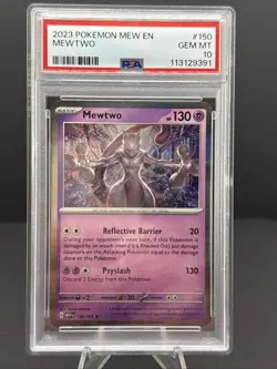 2023 Pokemon MEW-151 EN Mewtwo #150/165 Holo psa 10 - Image 1
