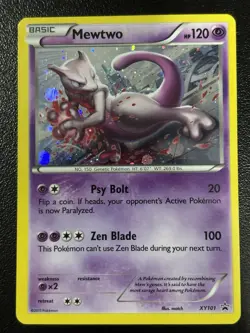 Pokemon Mewtwo XY101 XY Holo Black Star Promo LP - Image 1